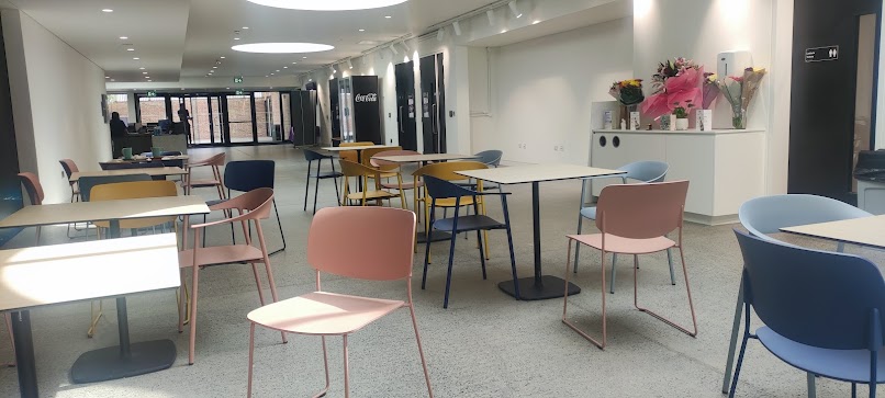 The bright seating area at So Coffee in Aura Lucan Leisure Centre